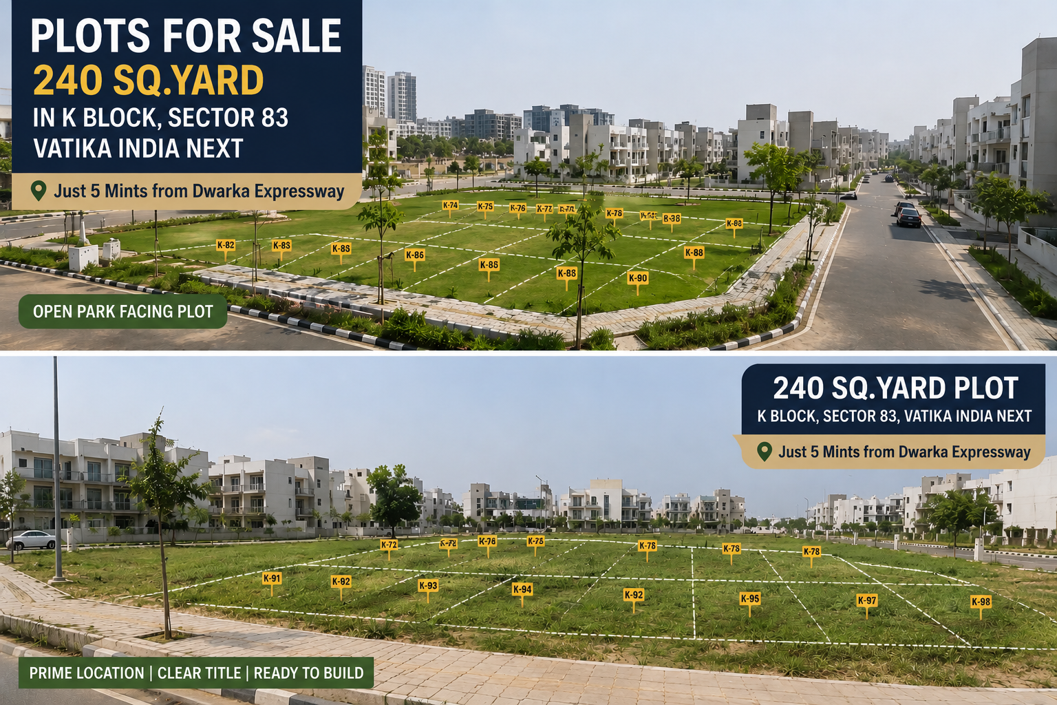 Gated 240 sqyd Plot available for sale in Sector 83